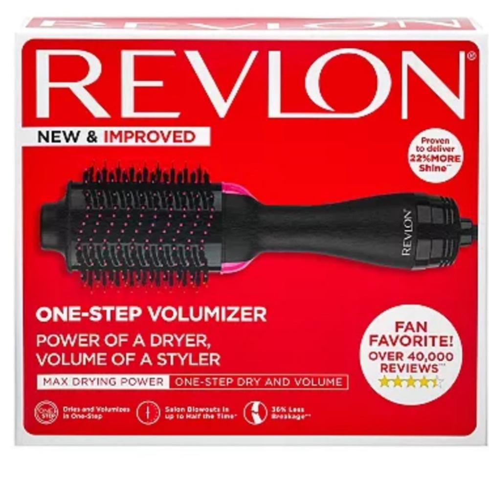 Revlon® Salon One-Step™ Volumizer and Hair Dryer Brush in Black/Pink